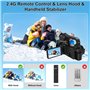 Caméra vidéo 6K 64MP HD Caméscope WiFi IR Vision Nocturne YouTube Caméras Vidéo Caméras Vidéo 4.0 Pouces Tactile 18X Zoom Numéri