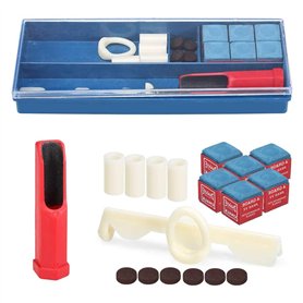 Gurxi Kit de Réparation de Billard Pointes de Remplacement de Queue de Billard Queue de Billard en Cuir Accessoires Queue de Bil