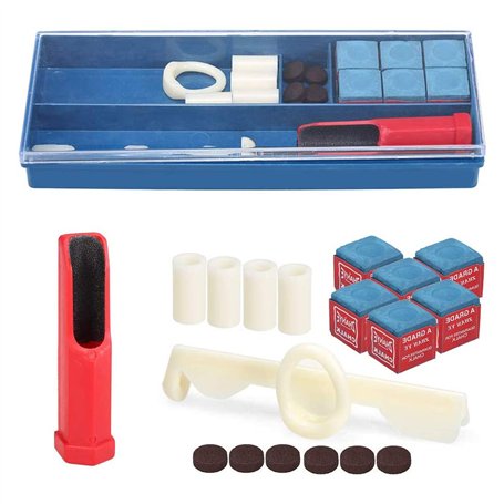 Gurxi Kit de Réparation de Billard Pointes de Remplacement de Queue de Billard Queue de Billard en Cuir Accessoires Queue de Bil