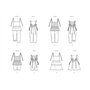 Butterick B6936A Patron de couture pour salopette et robe pour tout-petits, Code de modèle B6936, tailles 1/2-1-2-3-4