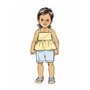 Butterick B6936A Patron de couture pour salopette et robe pour tout-petits, Code de modèle B6936, tailles 1/2-1-2-3-4