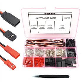 Lot de 40 connecteurs servo RC mâles et Femelles compatibles JST SYP Futaba pour Hitec Spektrum