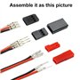 55 Ensembles Servo Plug Mâle Femelle Connecteur Crimp Pin Câble Kit avec Outil de Sertissage Compatible JST SYP Futaba pour Hite