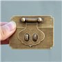 Tiazza Petit loquet en laiton antique pour petite boîte d'armoire, fermoir à loquet - Charnières pour meubles - Accessoires de q