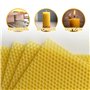 JDCMEI 20 Pièces Bougie en Cire D'abeille, 13 * 9 cm Plaques de Cire D'abeille pour Bougies, Feuilles de Cire D'abeille pour l'a