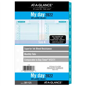 Recharge de planificateur journalier et mensuel 2022 par AT-A-GLANCE