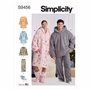 Simplicity Sewing Pattern S9456 Patron de couture unisexe à capuche