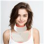 Masque de cou LED 660 nm lumière rouge, 850 nm infrarouge & 4 couleurs LED anti-rides FDA pour peau anti-âge et radieuse