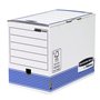 Bankers Box 11311 Lot de 10 boîtes de classement A4+ Dos 200 mm Blanc/Bleu