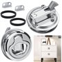 Trappe Affleurant en Alliage de Zinc,RoadLoo Porte Affleurante Tirer la Trappe Slam Loquet Bateau Hatch Latch Pull Marine pour Y