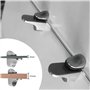 SyiXute 4 Pièces Support de Tablette en Verre,Réglables Alliage de Zinc Poli Salle de Bains Étagère en Verre pour Le Verre Et Le