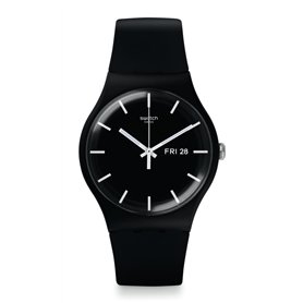 Swatch Montre à quartz mono noire pour homme BIO-SOURCED