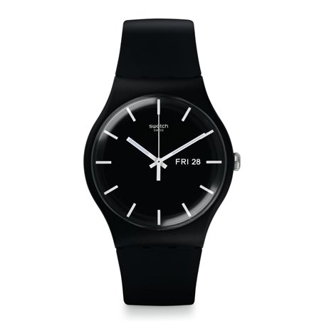 Swatch Montre à quartz mono noire pour homme BIO-SOURCED