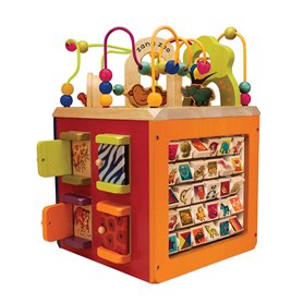 B. toys – Cube d’activité Zany Zoo – Centre d’activité ludique - Jouet d’éveil et de développement en bois – Pour enfants de 12