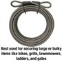 Master Lock Câble de verrouillage de vélo en acier, 9 m de long x 0,9 cm de diamètre, avec extrémités bouclées, 70DCC