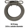 Master Lock Câble de verrouillage de vélo en acier, 9 m de long x 0,9 cm de diamètre, avec extrémités bouclées, 70DCC