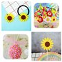 Liwein Fleurs en Feutrine Décoration Autocollant Tissus à Coudre Embellissements de Fleurs pour Créatifs Bricolage Artisanat Enf