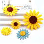 Liwein Fleurs en Feutrine Décoration Autocollant Tissus à Coudre Embellissements de Fleurs pour Créatifs Bricolage Artisanat Enf
