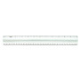 Helix L30 Règle grossissante en plastique transparent avec grossissement x2 300 mm
