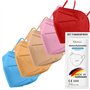 TubeRoo FFP2 Lot de 5 masques colorés 5 couleurs fabriquées en Allemagne