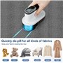 Rasoir Anti bouloche électriques HAPPHOOH, Rasoir Peluche Rechargeable, Lame à 6 Feuilles, 3 Vitesses, Affichage LED, debouloche