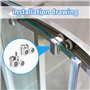 Hevysuo 4 Roulettes de Porte de Douche,Métal Roulettes Porte de Douche en Verre,Convient à Tous les Types de Salles de Bain 23 m