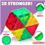 Playmags Magnetische Bausteine - Construction magnetique Enfant Ensemble de 150 mégas : aimants Plus puissants, Robustes, Super 