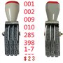 WANLIAN 3 Chiffres Numéro Roulante Timbre,Format d'impression 18 x 7 mm en caoutchouc bandes 0–9 Chiffres bureau numéroteur auto