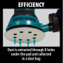 Ponceuse orbitale aléatoire 300W Ø 125mm - MAKITA BO5030
