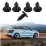 ANBOO 100 Clips de Fixation Voiture Universels Noirs,Rivet Clips Plastique pour Panneaux de Portes, Ailes et Pare-Chocs de Voitu