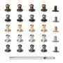 NIYATA 100Pcs Bouton de Col à Vis 5mm en Alliage de Zinc