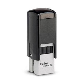 Trodat Printy 4921 - Tampon Encreur Professionnel Automatique Spécial Cartes de Fidélité À Personnaliser - Empreinte 12 x 12 mm