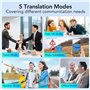 AI traduisant Les écouteurs,AI Traduction Vocale Instantanée Écouteurs avec 144 Langues pour iOS Et Android Oreillette Traductio