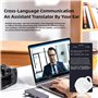 AI traduisant Les écouteurs,AI Traduction Vocale Instantanée Écouteurs avec 144 Langues pour iOS Et Android Oreillette Traductio