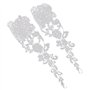 Fleur Dentelle Gants de Mairée Gants de Doigt Blanc pour Bal Mariage