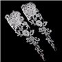 Fleur Dentelle Gants de Mairée Gants de Doigt Blanc pour Bal Mariage
