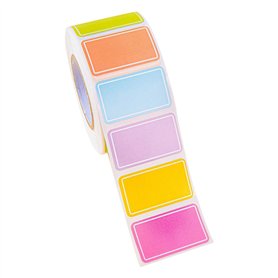 Étiquettes De Codage Couleur – 500 Étiquettes Autocollantes Rectangulaires Colorées | Étiquettes Adhésives De Couleurs Unies Pou