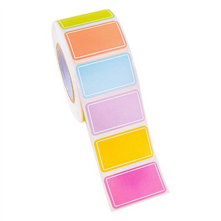 Étiquettes De Codage Couleur – 500 Étiquettes Autocollantes Rectangulaires Colorées | Étiquettes Adhésives De Couleurs Unies Pou