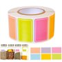 Étiquettes De Codage Couleur – 500 Étiquettes Autocollantes Rectangulaires Colorées | Étiquettes Adhésives De Couleurs Unies Pou