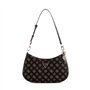 GUESS Noelle Top Zip Shoulder Bag Mocha Logo