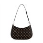 GUESS Noelle Top Zip Shoulder Bag Mocha Logo