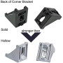 Lot de 10 connecteurs profilés en aluminium noir série 2020, support d'angle, écrous en T, boulons à vis hexagonales et rondelle