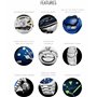 Stuhrling Original Édition Limitée pour Homme Montre de Plongée à Cadran Bleu Foncé à Mouvement Automatique 200M Résistant Brace