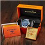 Stuhrling Original Édition Limitée pour Homme Montre de Plongée à Cadran Bleu Foncé à Mouvement Automatique 200M Résistant Brace