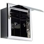 Risingmed Support distributeur pour rouleau de papier toilette, en acier inoxydable, étanche, encastrable, finition chrome avec 