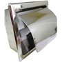 Risingmed Support distributeur pour rouleau de papier toilette, en acier inoxydable, étanche, encastrable, finition chrome avec 