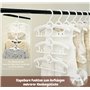 HOUISM Lot de 24 Cintres Enfant Extensibles Porte-Manteau avec Crochets Empilables et Crochet Coupe-vent, Antidérapants - Cintre