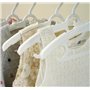 HOUISM Lot de 24 Cintres Enfant Extensibles Porte-Manteau avec Crochets Empilables et Crochet Coupe-vent, Antidérapants - Cintre