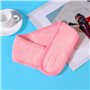 Frcolor Spa Headband Make Up Head Terry Tissu Headband Stretch Yoga Sport Towel Headband, 3 Pieces (White Black Pink)