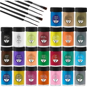 Lot de 24 peintures acryliques imperméables pour pierres